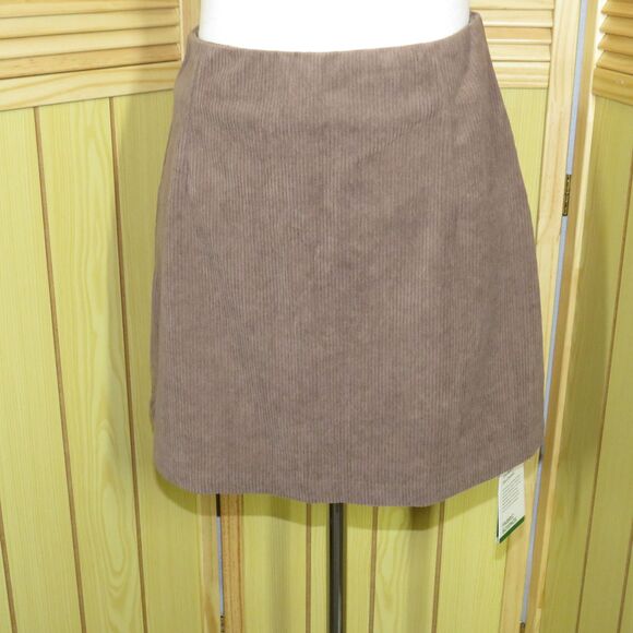 Halara Cocoa Brown High Waist Corduroy Back Zip Mini Skirt Skort Plus Size 1X - Picture 6 of 9
